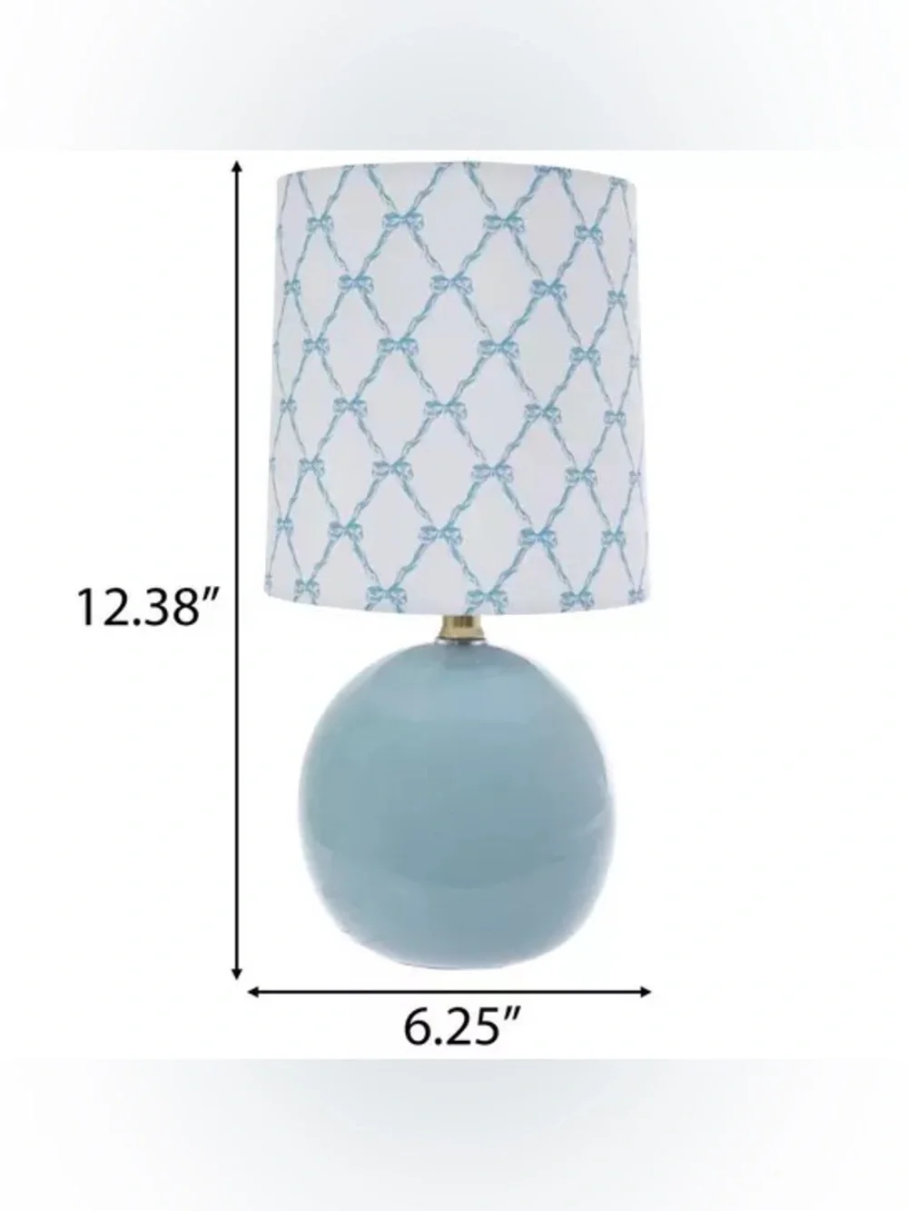 Blue Ceramic Bow Table Lamp
